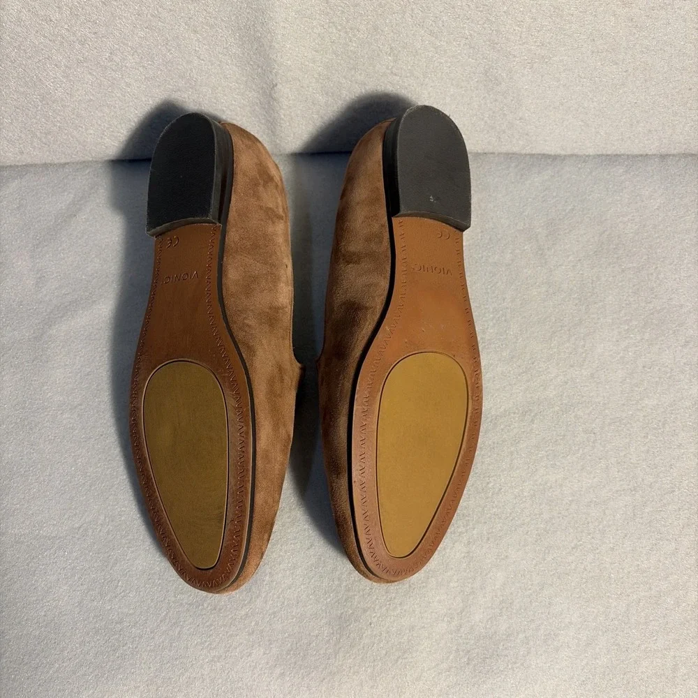 Vionic Women's Willa Suede Slip On Loafer Tan Size 8 Quiet Luxury